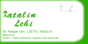 katalin lehi business card